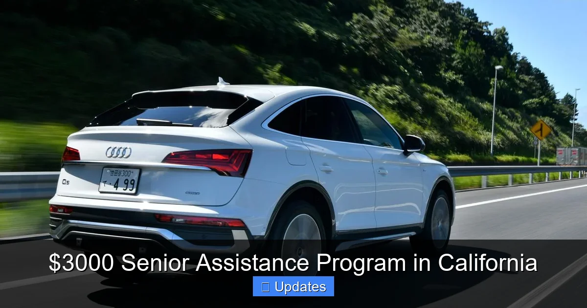 $3000 Senior Assistance Program in California