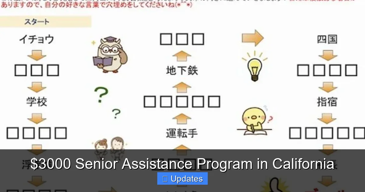 $3000 Senior Assistance Program in California