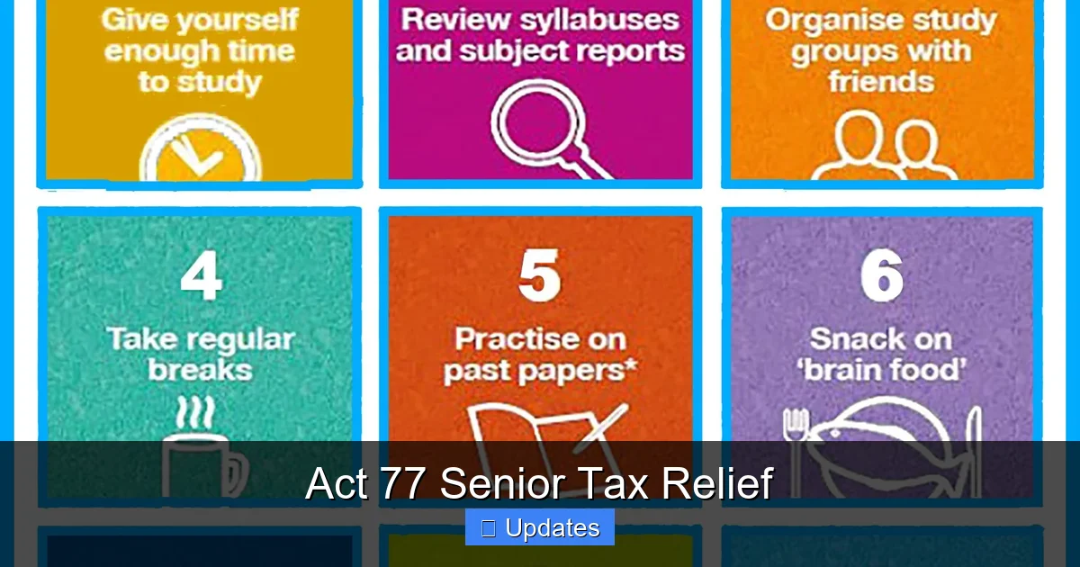 Act 77 Senior Tax Relief