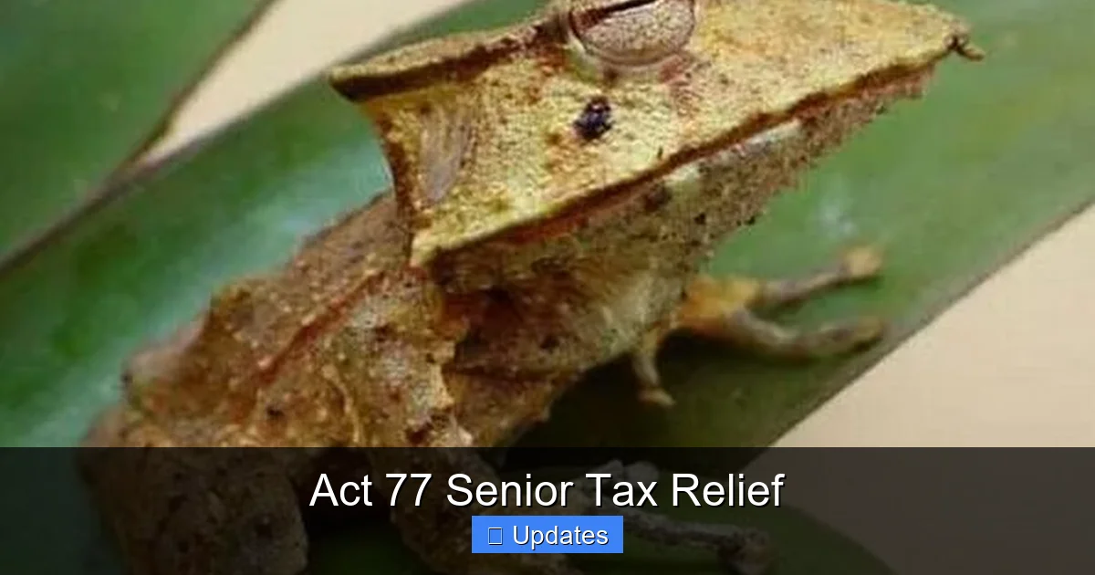 Act 77 Senior Tax Relief