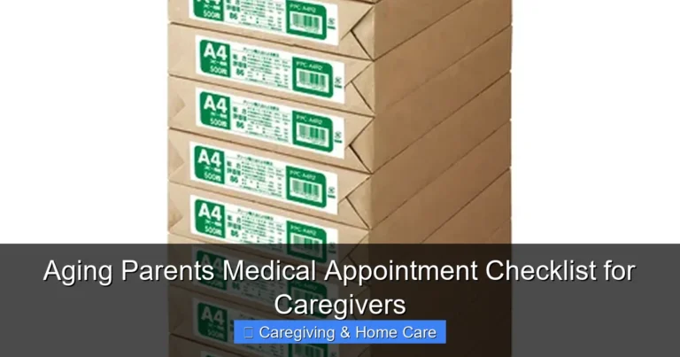 Aging Parents Medical Appointment Checklist for Caregivers