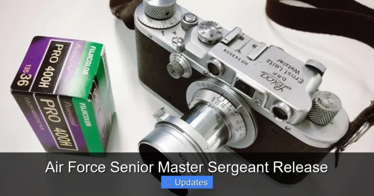 Air Force Senior Master Sergeant Release