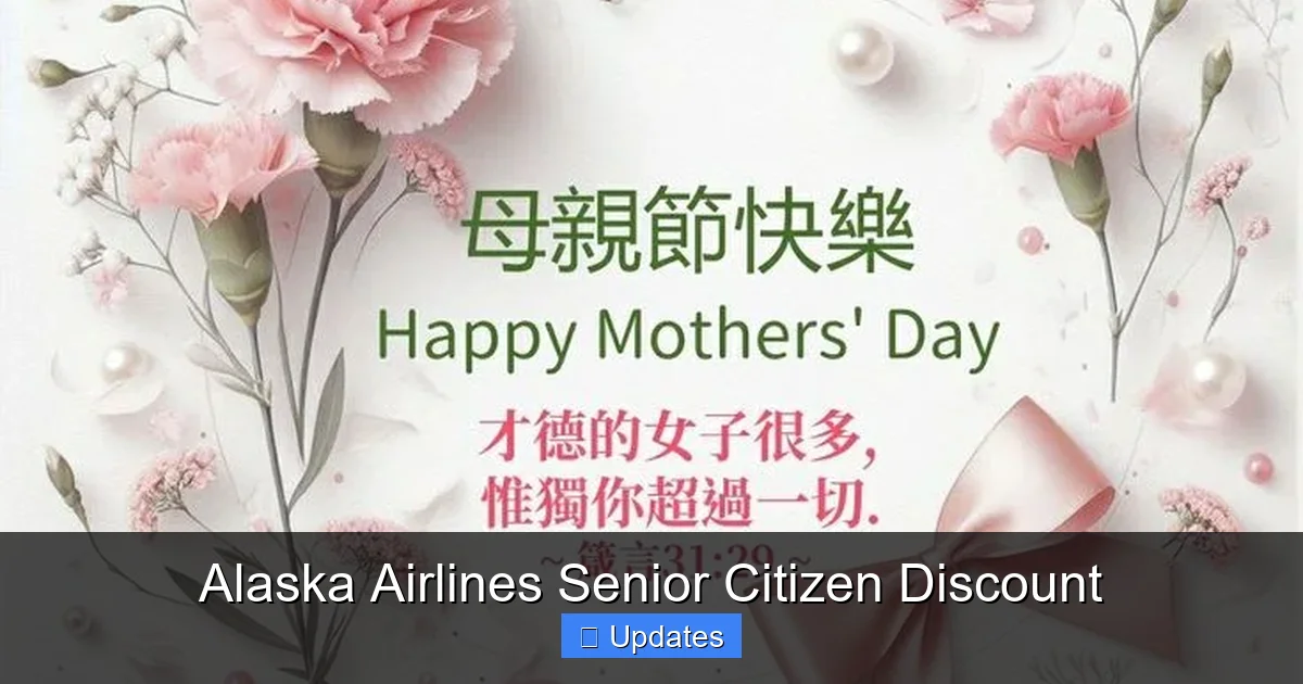 Alaska Airlines Senior Citizen Discount