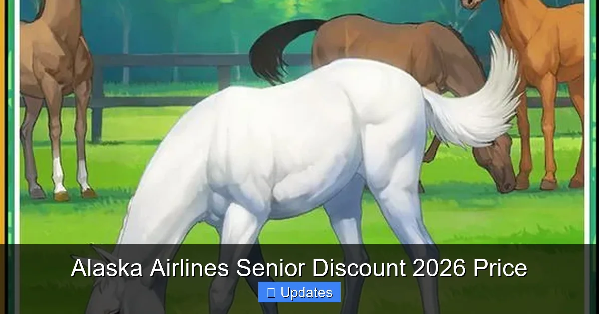 Alaska Airlines Senior Discount 2026 Price