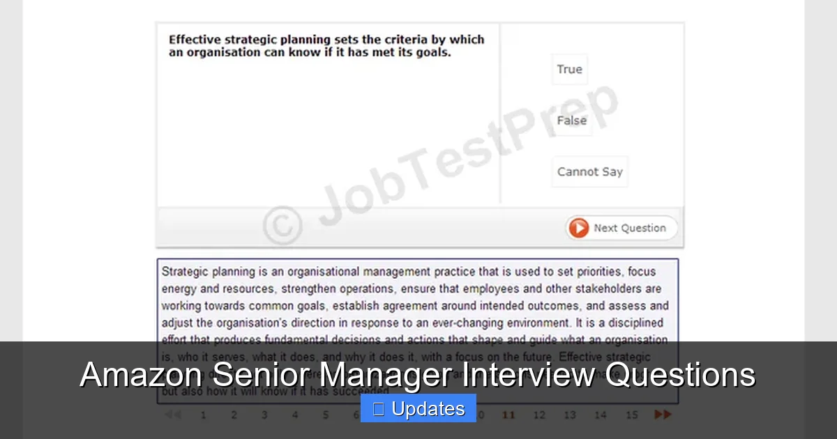 Amazon Senior Manager Interview Questions - SeniorsProTalk