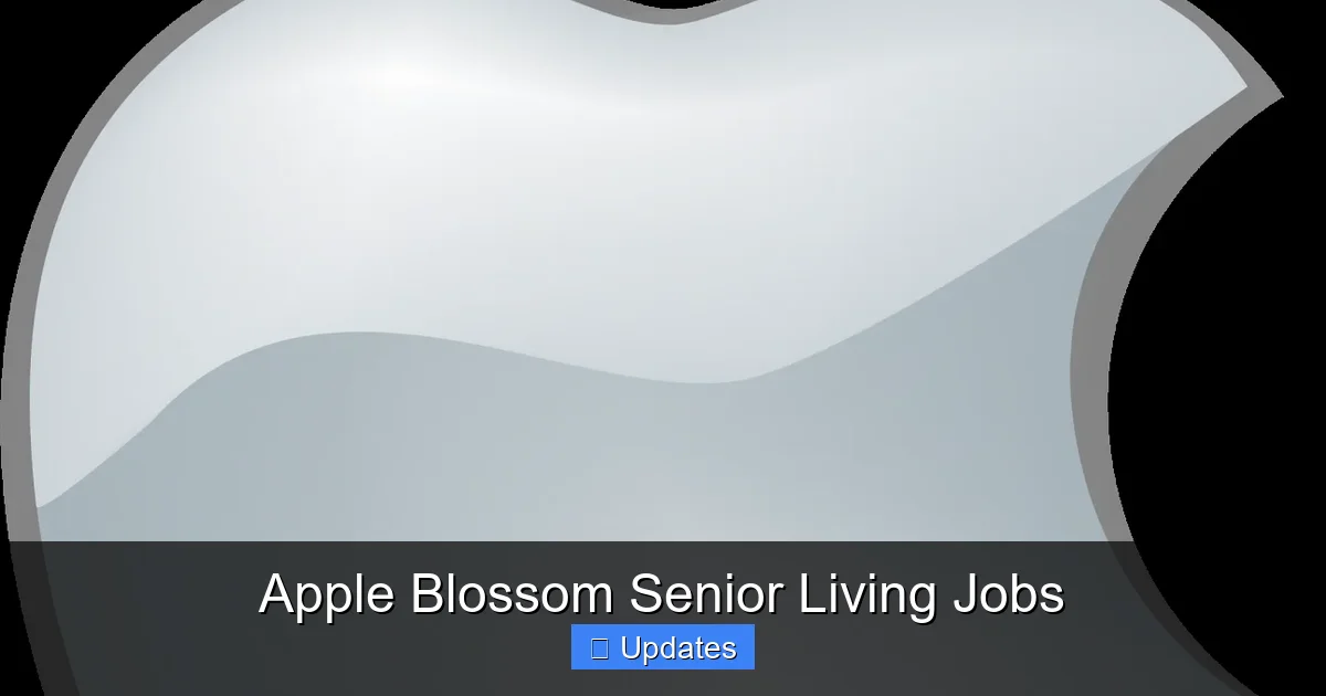 Apple Blossom Senior Living Jobs