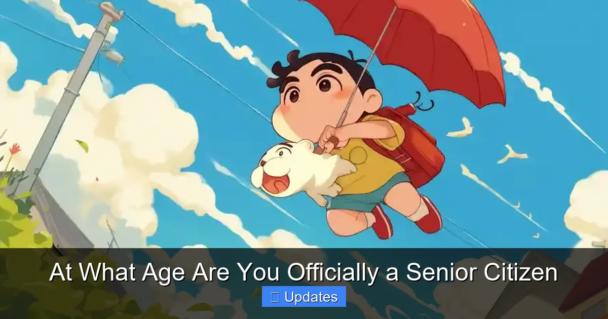 At What Age Are You Officially a Senior Citizen