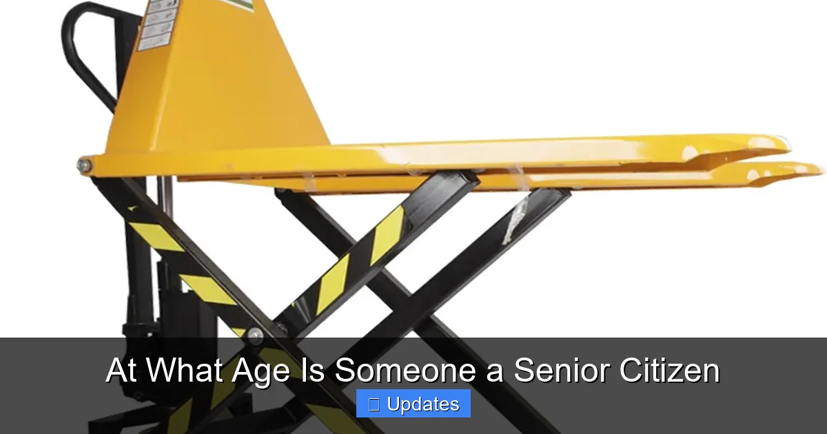 At What Age Is Someone a Senior Citizen