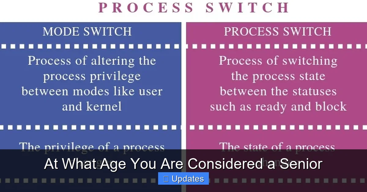 At What Age You Are Considered a Senior