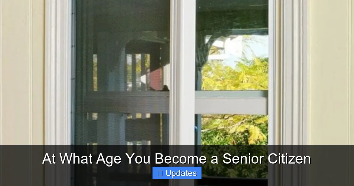 At What Age You Become a Senior Citizen