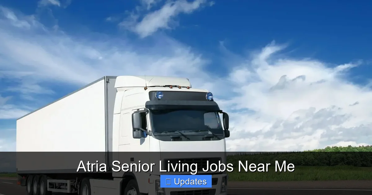Atria Senior Living Jobs Near Me