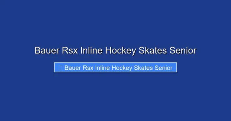 Bauer Rsx Inline Hockey Skates Senior