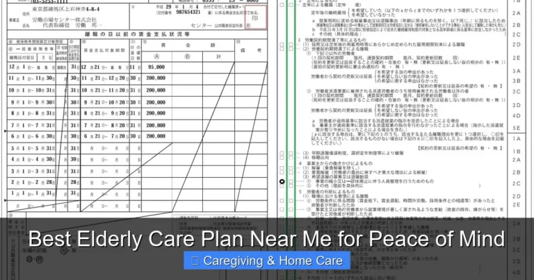 Best Elderly Care Plan Near Me for Peace of Mind