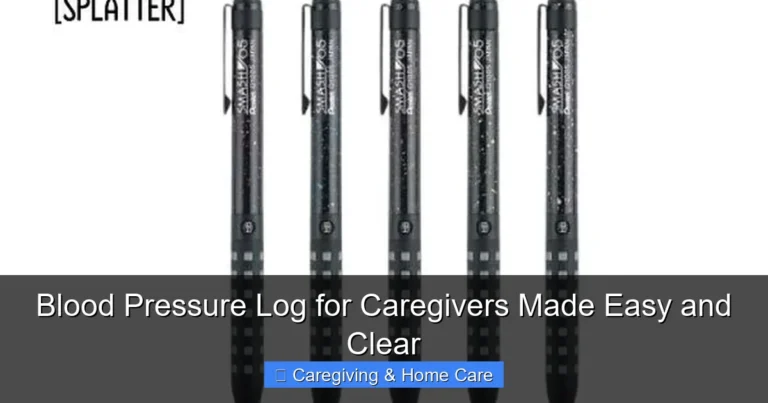 Blood Pressure Log for Caregivers Made Easy and Clear