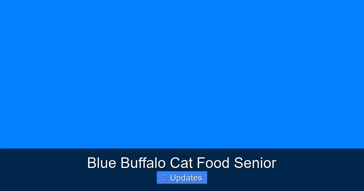 Blue Buffalo Cat Food Senior