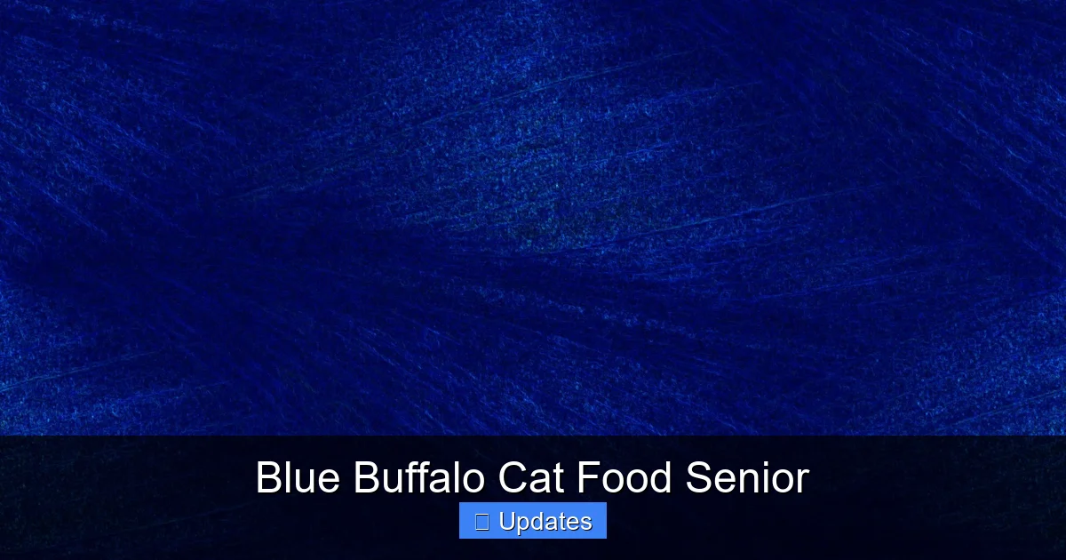 Blue Buffalo Cat Food Senior