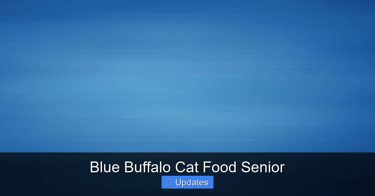 Blue Buffalo Cat Food Senior