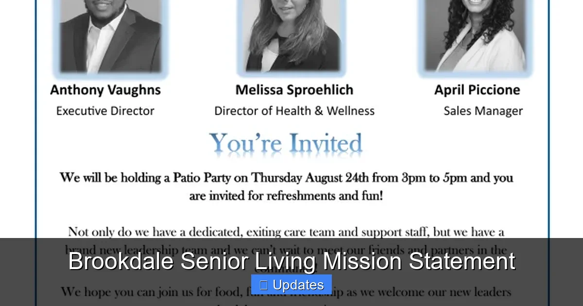 Brookdale Senior Living Mission Statement