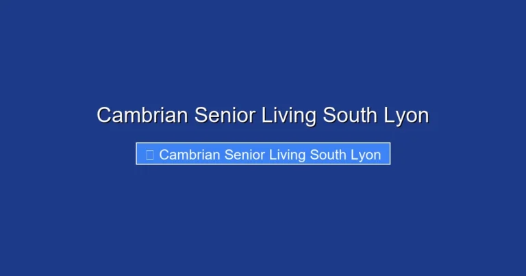 Cambrian Senior Living South Lyon