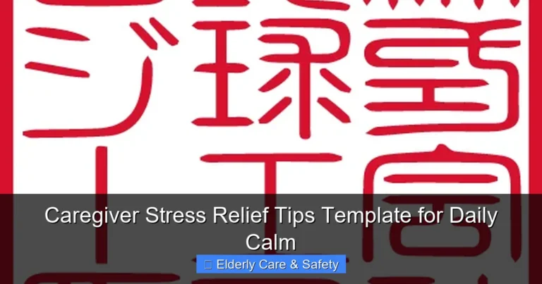 Caregiver Stress Relief Tips Template for Daily Calm