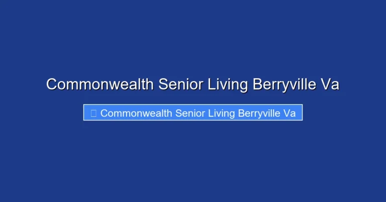 Commonwealth Senior Living Berryville Va