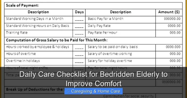 Daily Care Checklist for Bedridden Elderly to Improve Comfort