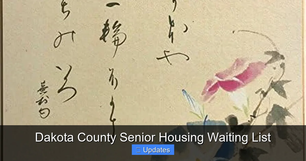 Dakota County Senior Housing Waiting List