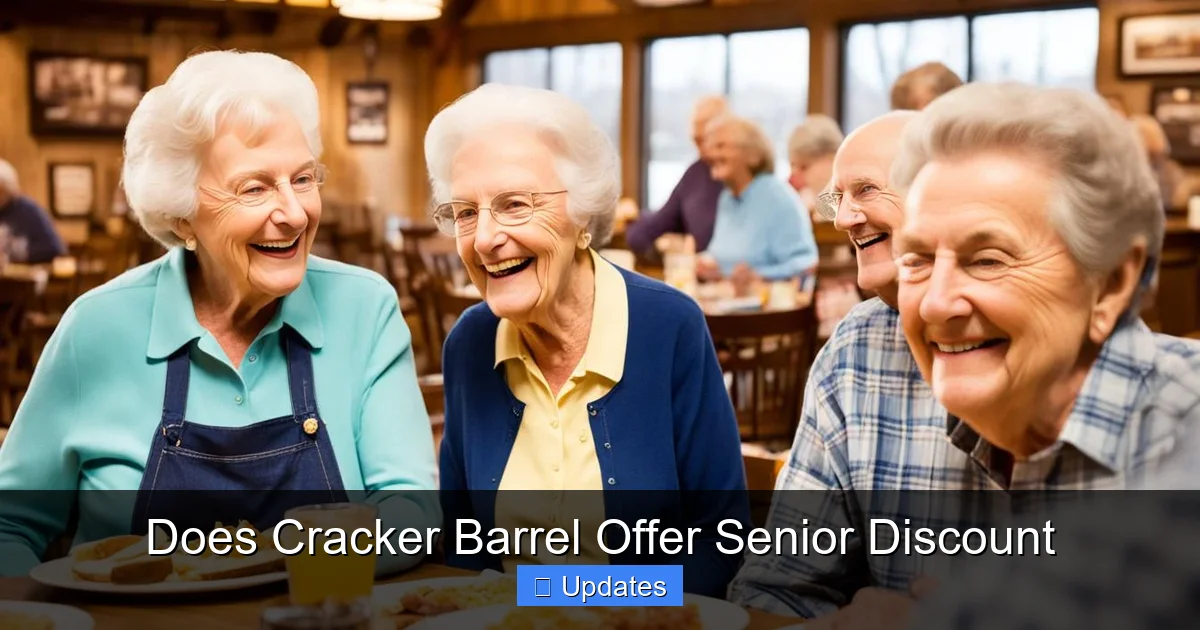Does Cracker Barrel Offer Senior Discount