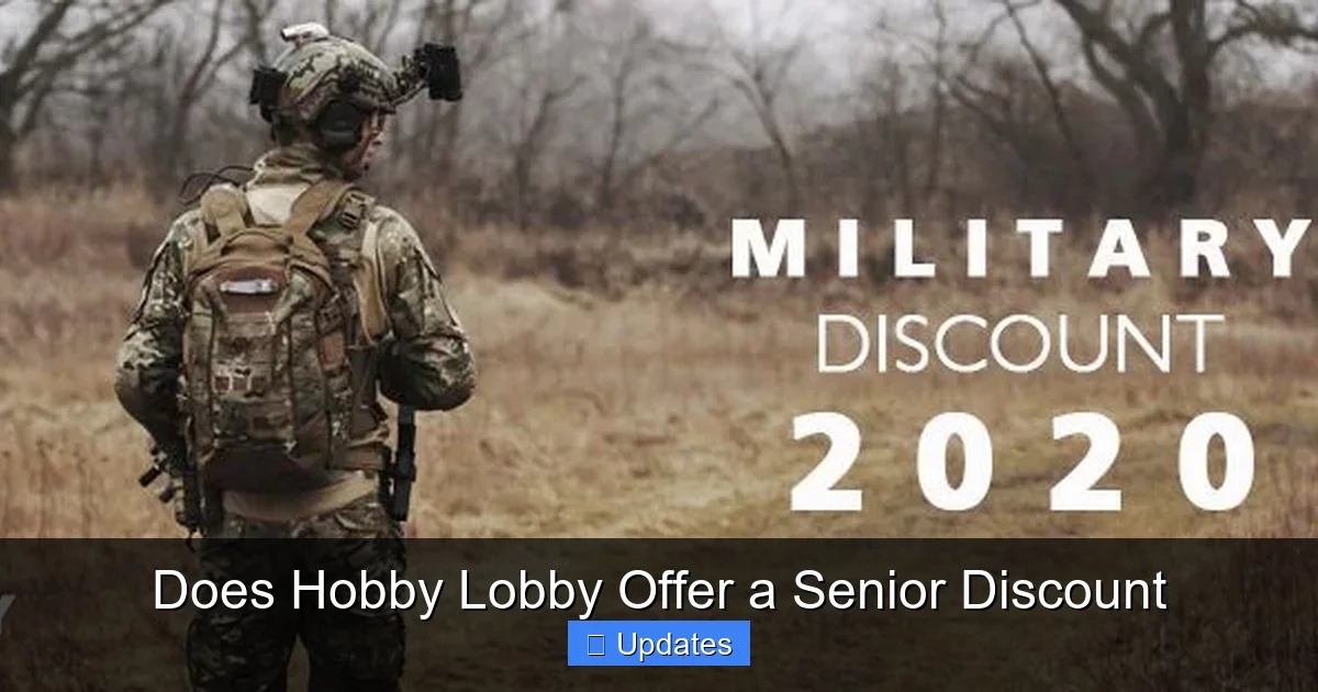 Does Hobby Lobby Offer a Senior Discount