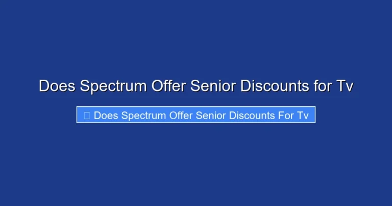 Does Spectrum Offer Senior Discounts for Tv