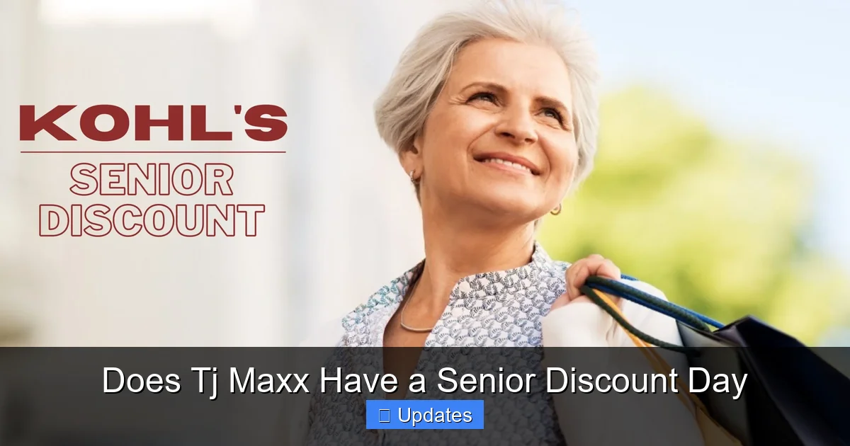 Does Tj Maxx Have a Senior Discount Day