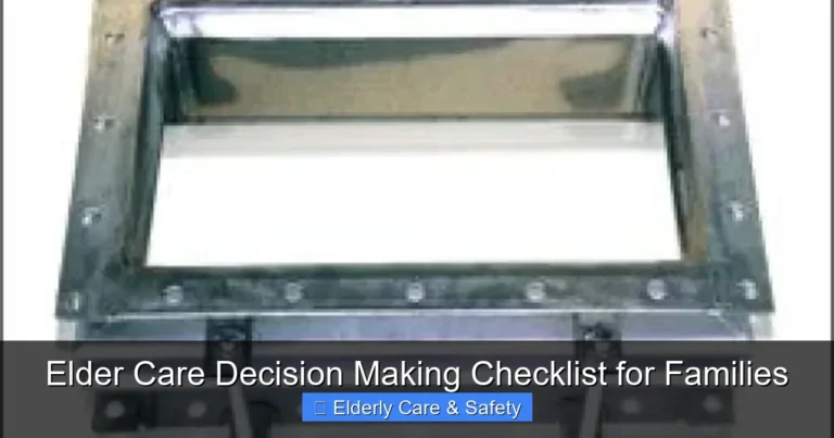 Elder Care Decision Making Checklist for Families