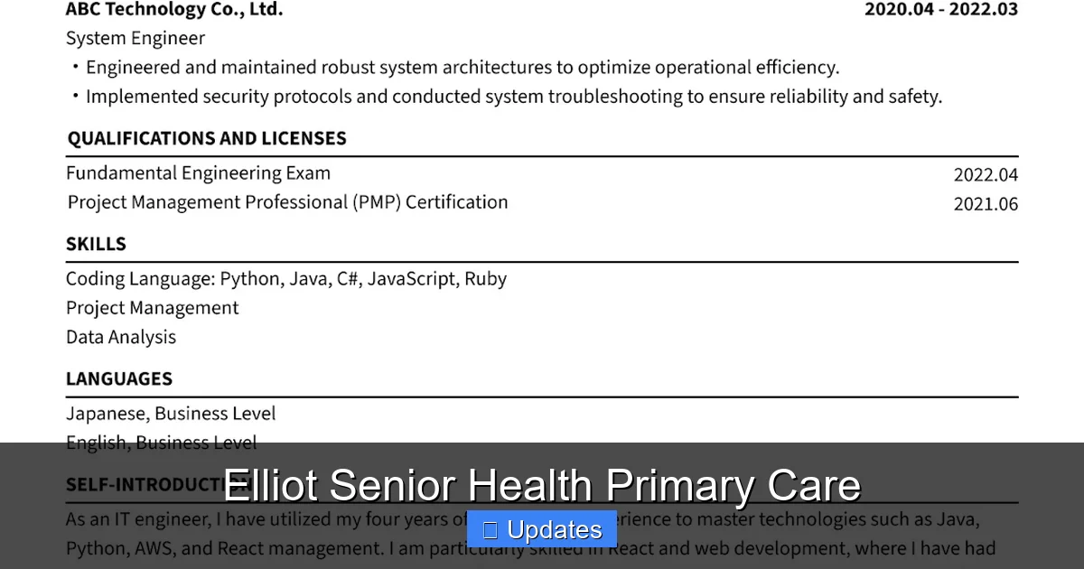 Elliot Senior Health Primary Care