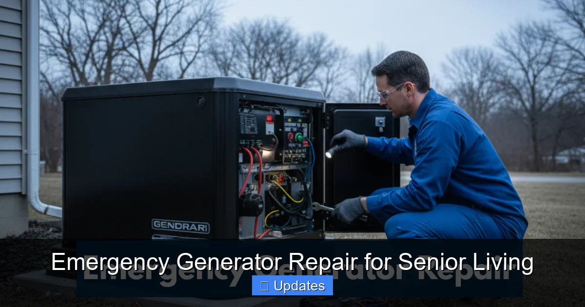 Emergency Generator Repair for Senior Living
