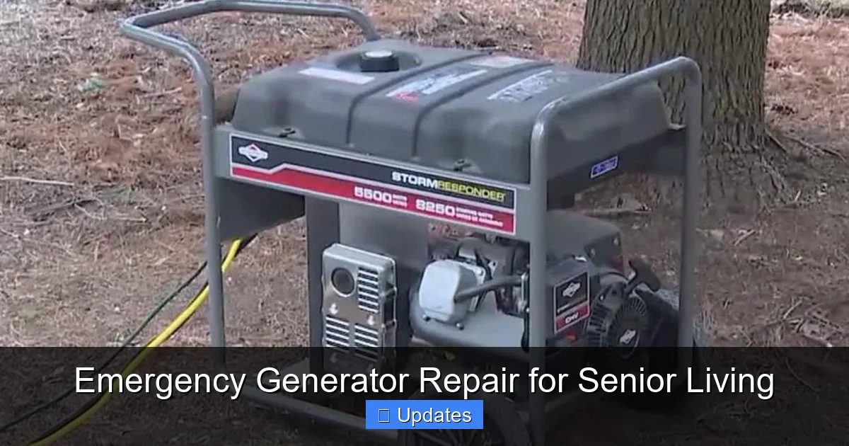 Emergency Generator Repair for Senior Living