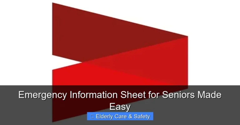 Emergency Information Sheet for Seniors Made Easy