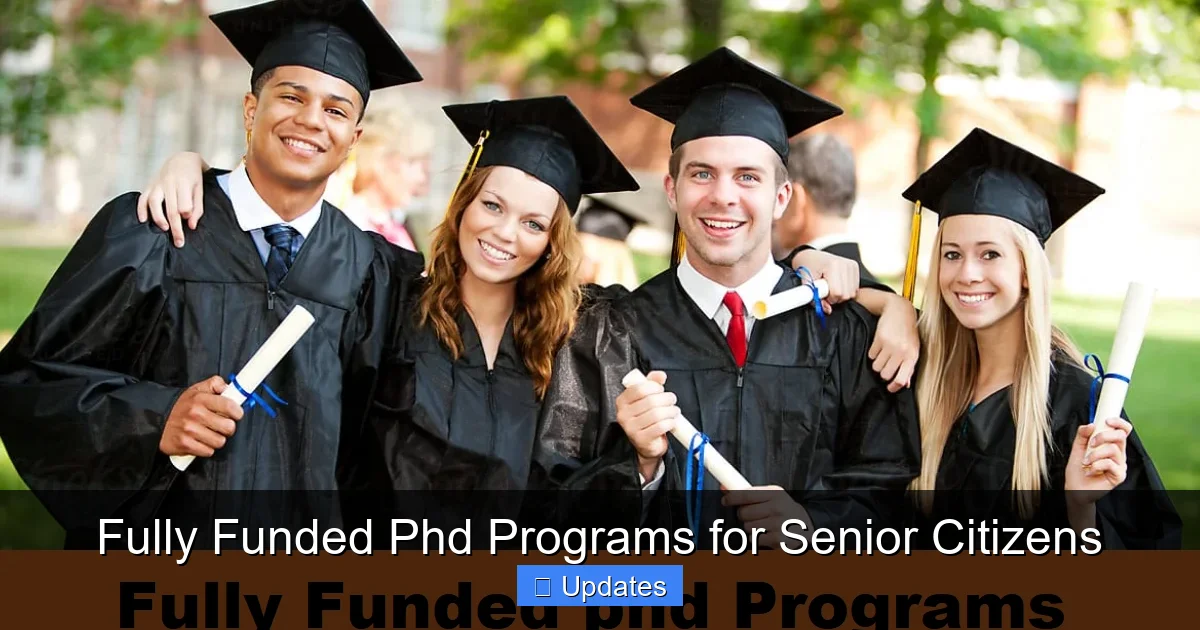Fully Funded Phd Programs for Senior Citizens