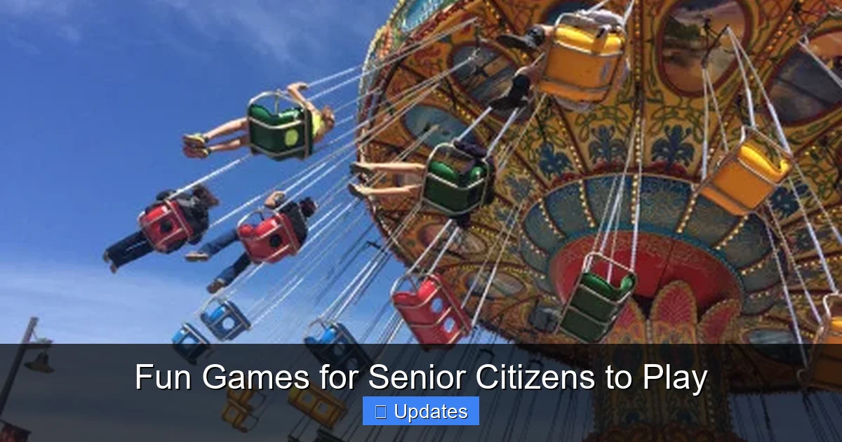 Fun Games for Senior Citizens to Play