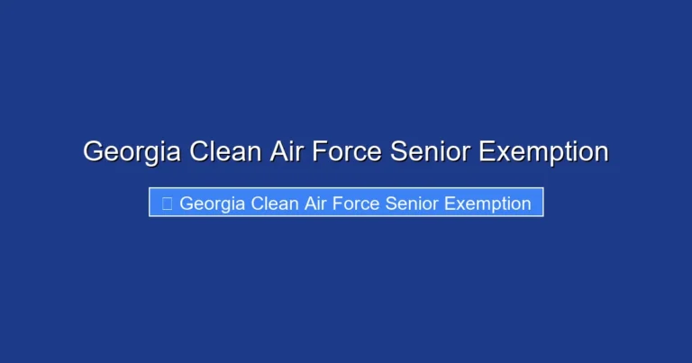 Georgia Clean Air Force Senior Exemption