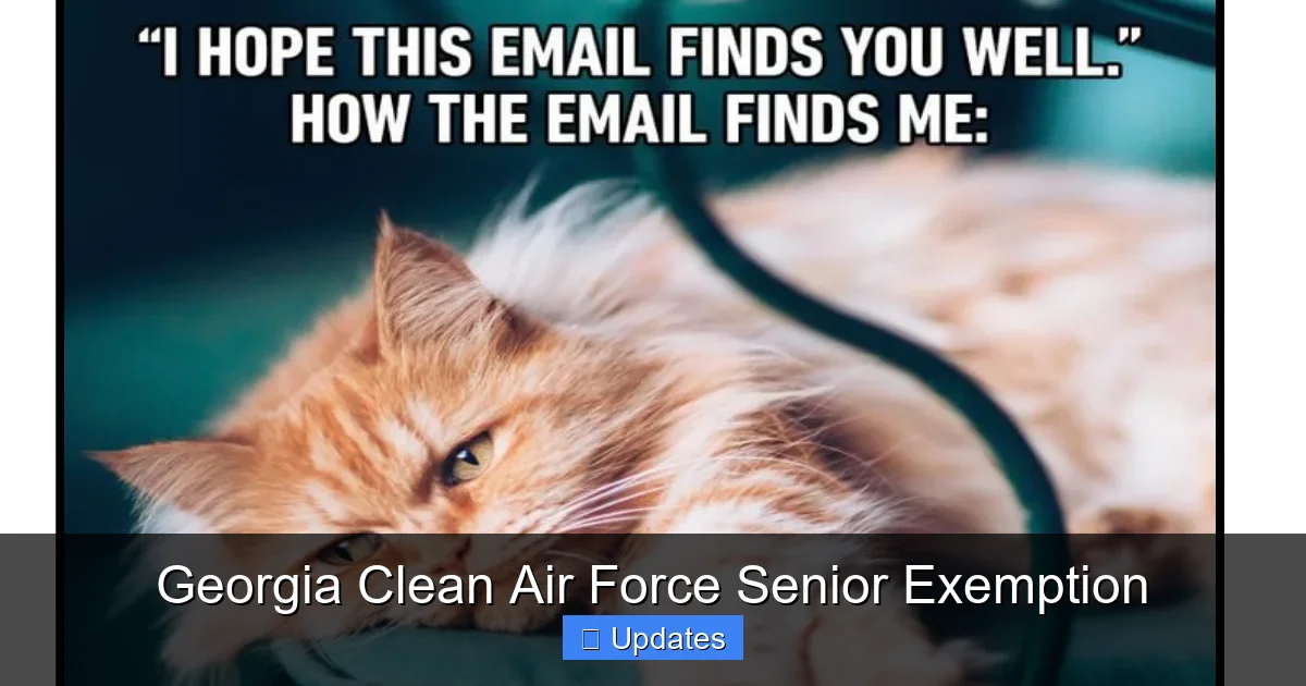 Georgia Clean Air Force Senior Exemption