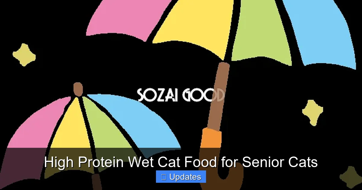 High Protein Wet Cat Food for Senior Cats