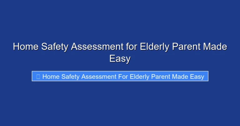 Home Safety Assessment for Elderly Parent Made Easy