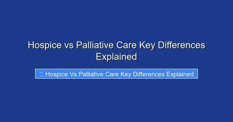 Hospice vs Palliative Care Key Differences Explained