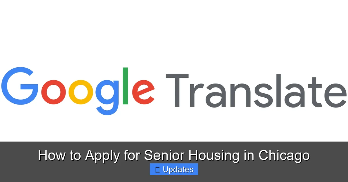 How to Apply for Senior Housing in Chicago