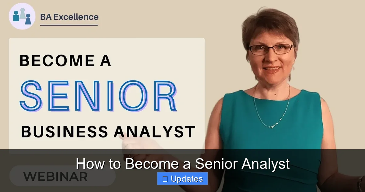 How to Become a Senior Analyst
