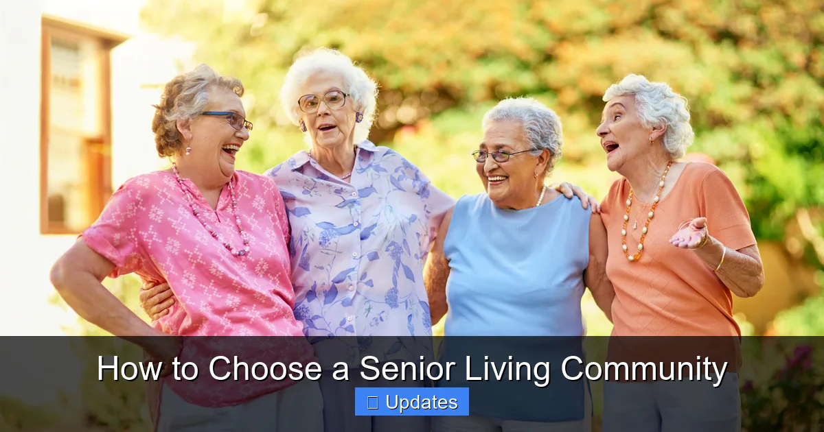 How to Choose a Senior Living Community