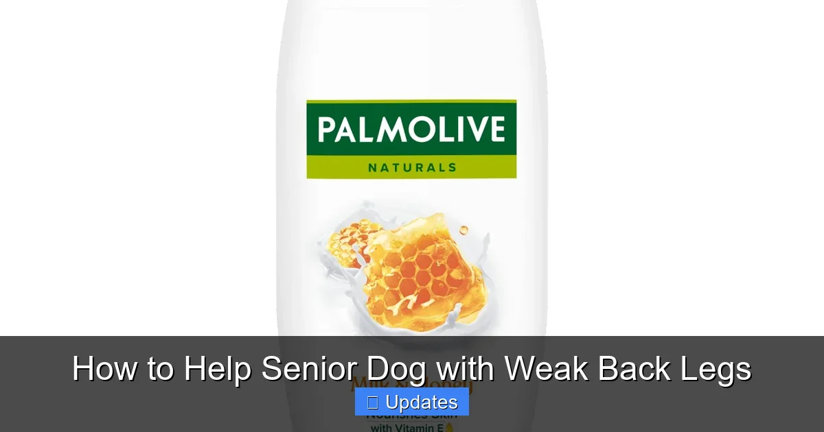 How to Help Senior Dog with Weak Back Legs