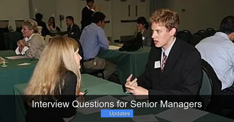 Interview Questions for Senior Managers