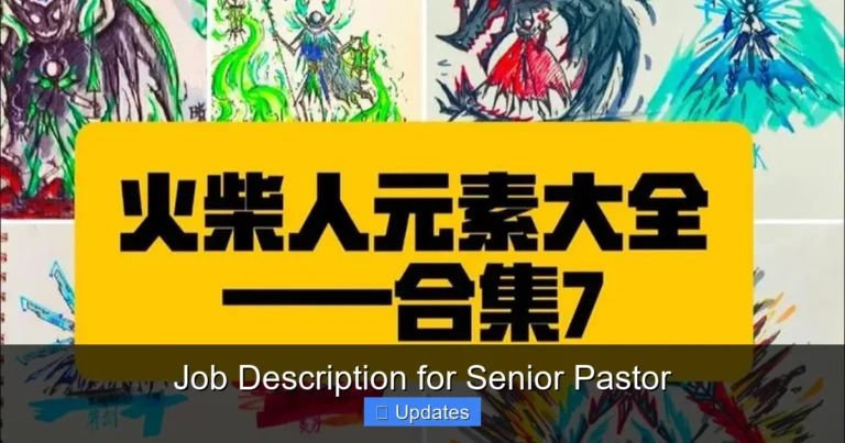 Job Description for Senior Pastor