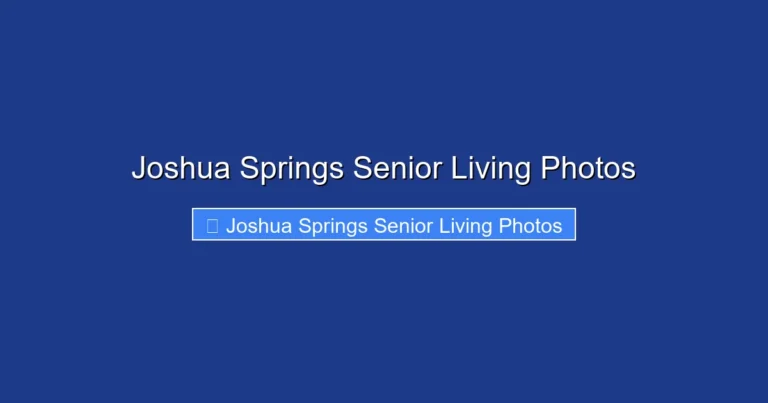Joshua Springs Senior Living Photos